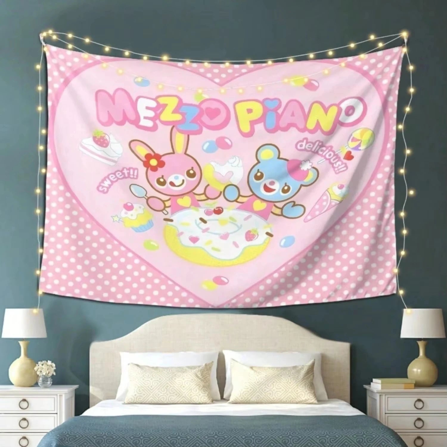 Kawaii Cartoon Anime Tapestry Cutecore Room Decor Aesthetic Room Decor Room Decoration Accessories Room Decoration Items