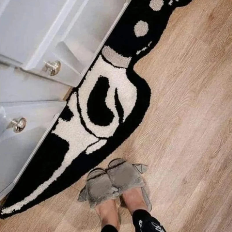 Skull Knife Carpet Horror Scary Scream Bedside Rug Wear Resistant Cashmere Home Welcome Decor 88.9CM