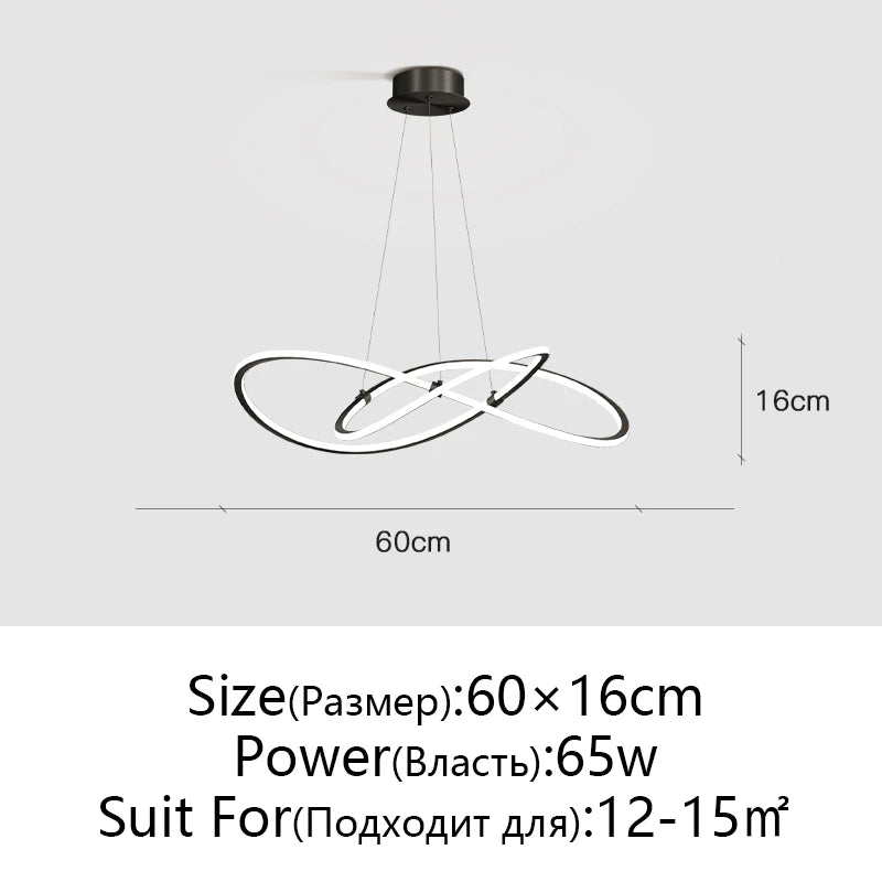 Simple Modern Ceiling Chandelier Adjustable Indoor Lighting High Brightness for Living Room Dining Room Bedroom Decor Ornament