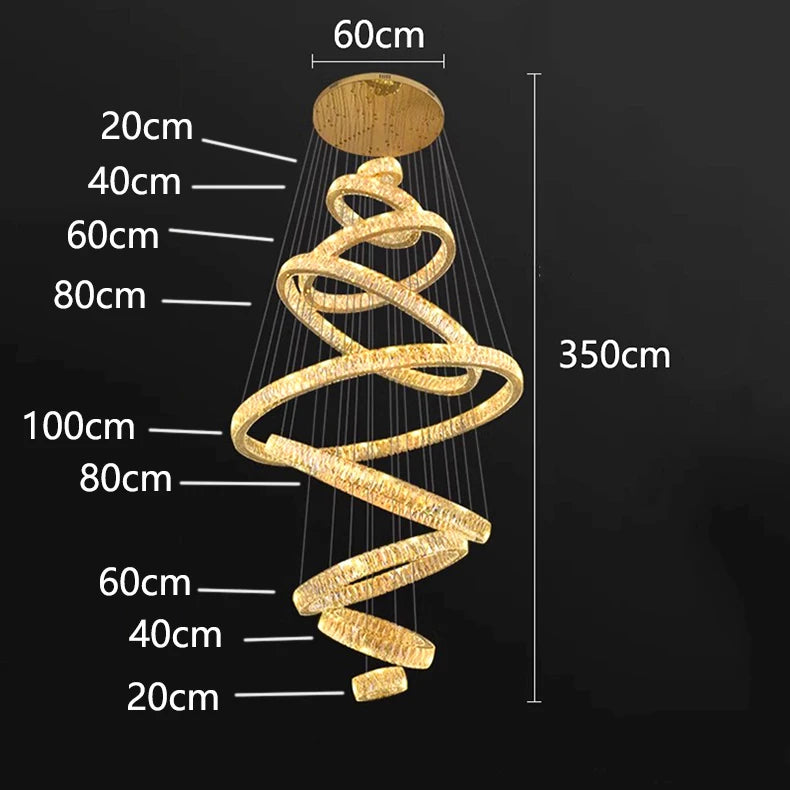 Modern home decor led lights pendant light lamps forstaircase Chandeliers for living room hanging light indoor lighting