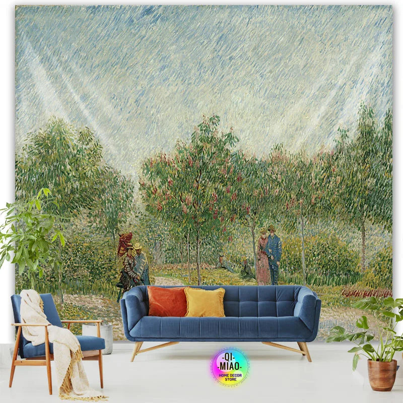 Tapestry World Famous Painting Van Gogh Tapestries Printed  Wall Hanging Rural Landscape Home Decoration Bedroom Decor Wall Ar
