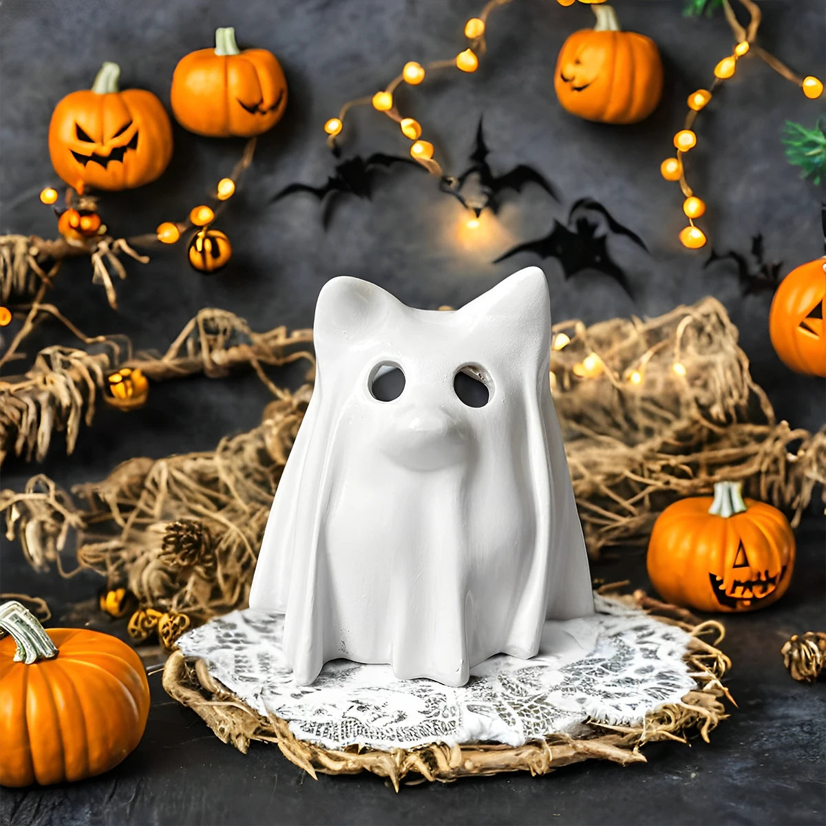 Halloween Ghost Decoration - Perfect Gift for Halloween Home Decor and Dog Lovers, Halloween Decoration - Ghost Dog Halloween Decor (Lights Not Included)
