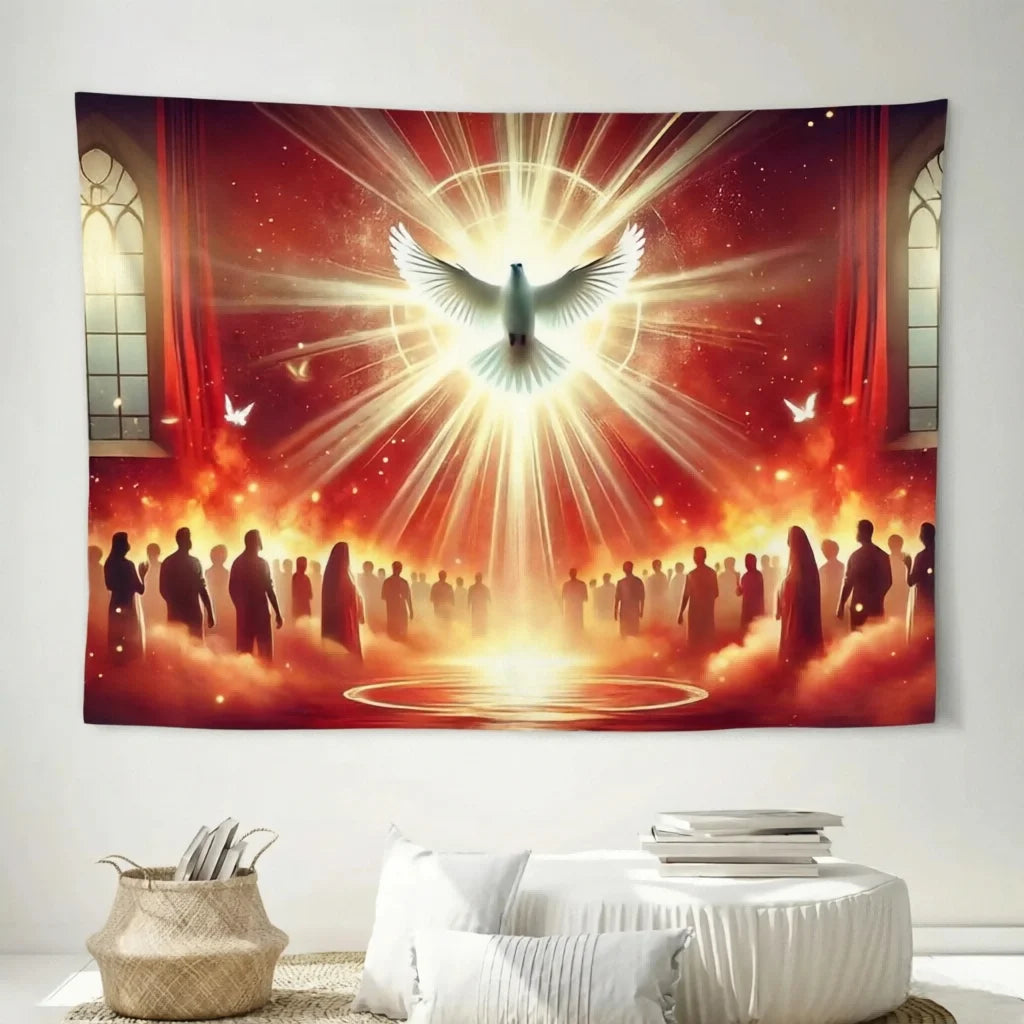 1pc Sacred Themed Tapestry, Classic Religious Style Art Decor, Perfect for Chapel, Sacred Events and Home Interior Decor