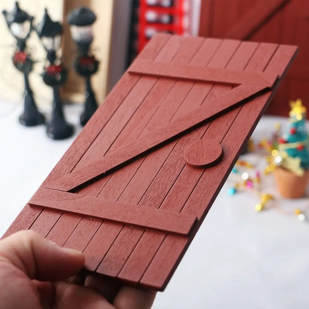 Dollhouse 1:12 1:6 Courtyard Decor Decoration Crafts Simulation Ladder Mini Mailbox Wooden Door Christmas Decoration
