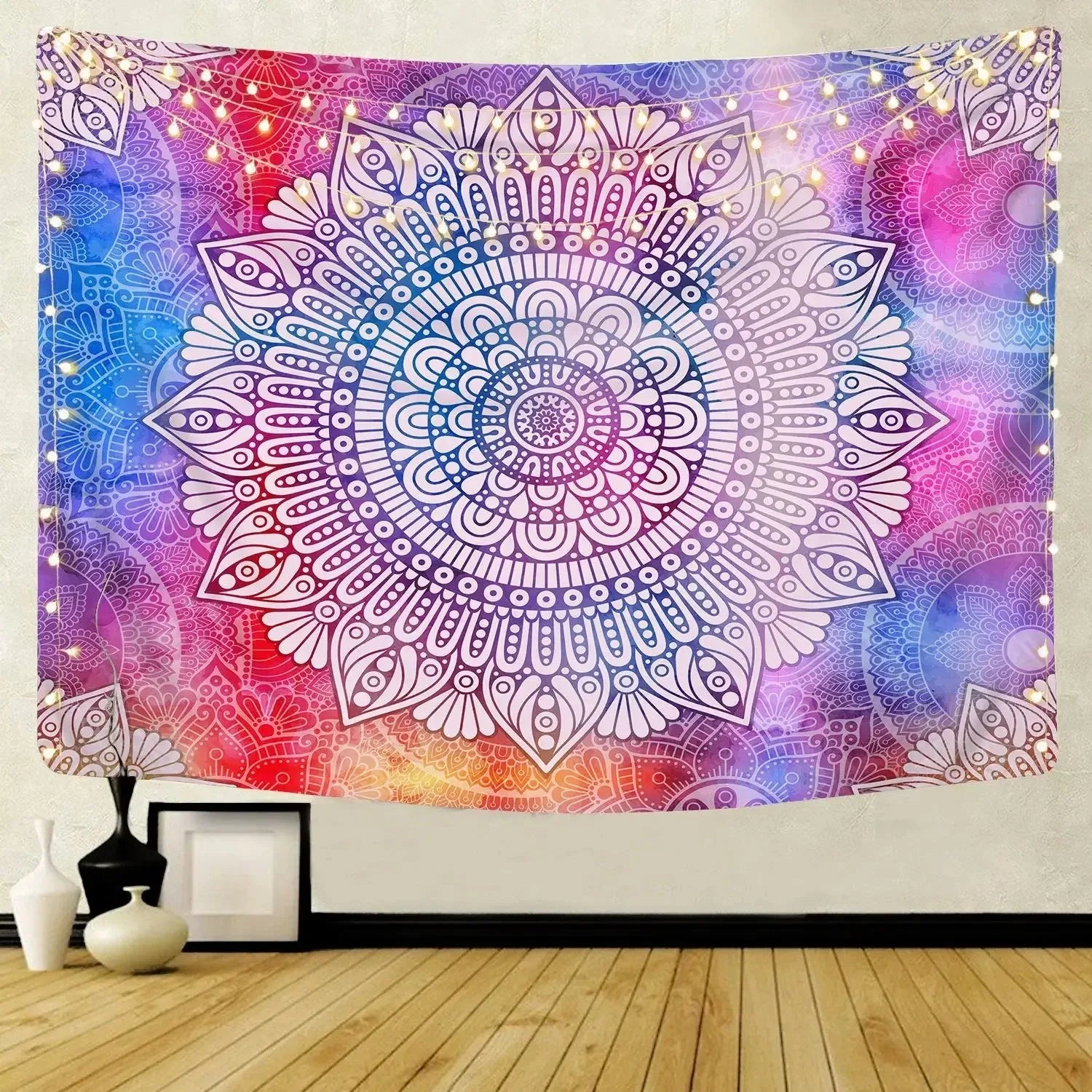 Bohemian Decorative Wall Cloth Tapestry Psychedelic Hippie Night Moon Tapestry Mandala Tapestry Indian Mandala