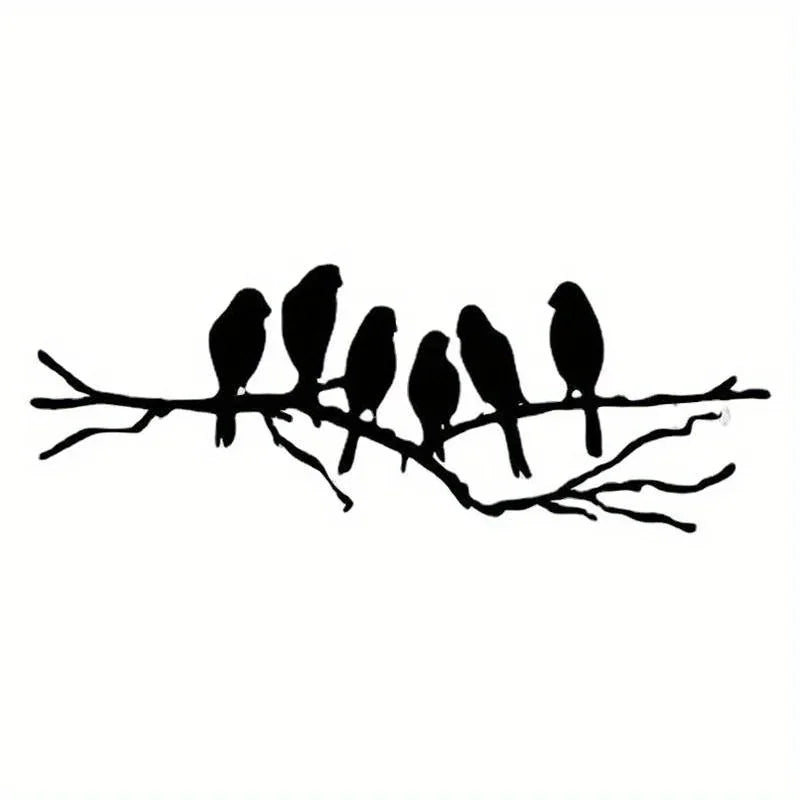 Bird Art On Branches Metal Wall Decor, Modern Wall Decor, Boys And Girls Room Kindergarten Bedroom Decor Lobby Wall Decor