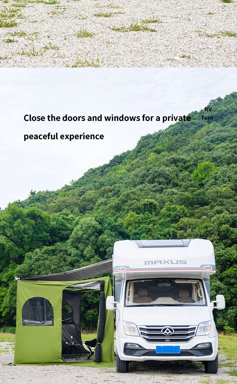 Caravan Awning Tent RV Screen Room Family Room Camper Privacy Room Sunshade Campervan Tent Outdoor Camping Shelter