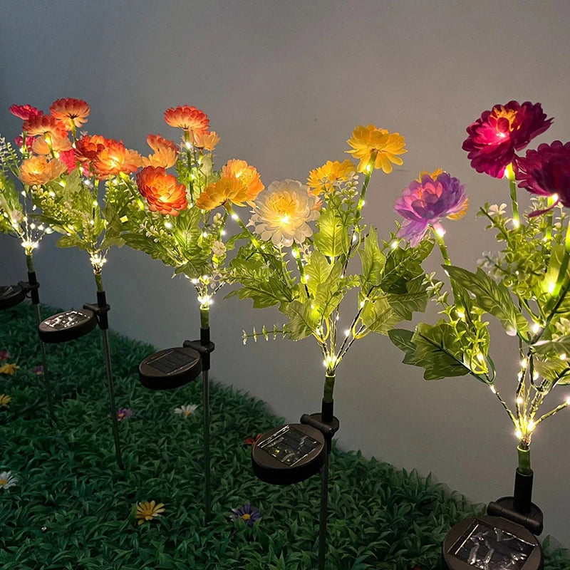 Snow Lotus Lawn Lights Solar Lights Outdoor Lighting Garden Lights Patio Patio Garden Decorative Flower Party Wedding Lights