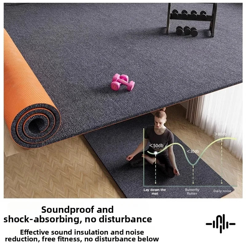 Kitchens Bedroom Rug Water Uptake Home Decor Solid Color Thickened Soundproof Carpet Shock Absorption Silent Floor Mat for Gym