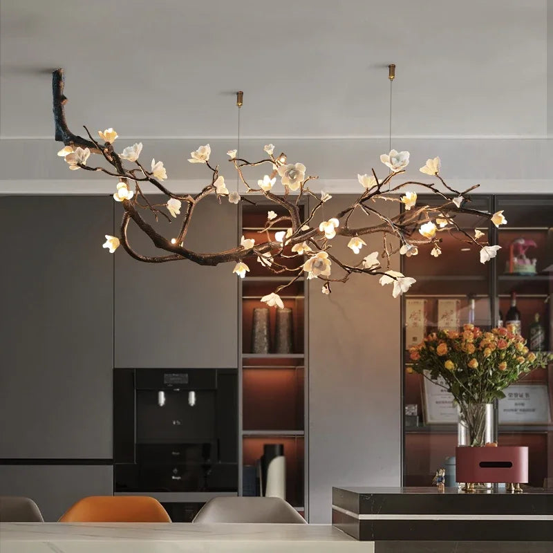 Nordic Branch LED Chandelier for Living Dining Room Coffee Tables Kitchen Bedroom Pendant Light Home Decor Lusters Luminaires