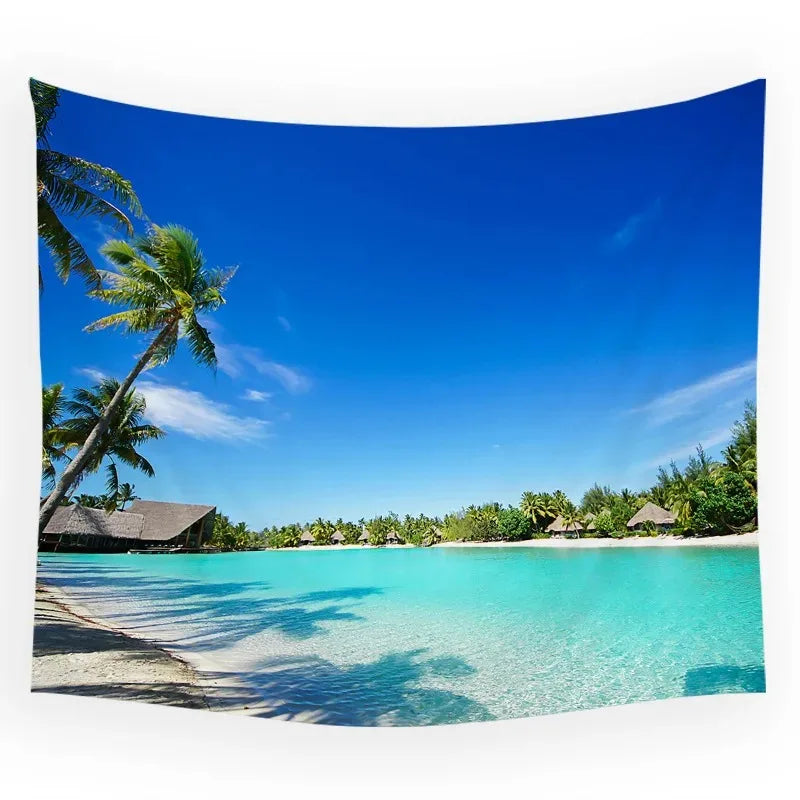 Bohemian tapestry green prairie background cloth modern home decoration bedroom dormitory wall hanging cloth