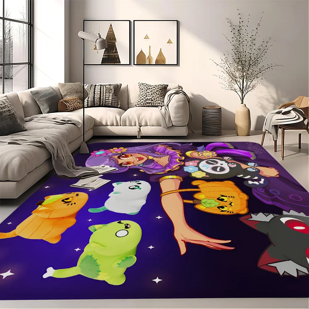 Cute Aphmau with Wings Long Rugs Cheaper Anti-slip Modern Living Room Balcony Printed Bedside Area Rugs