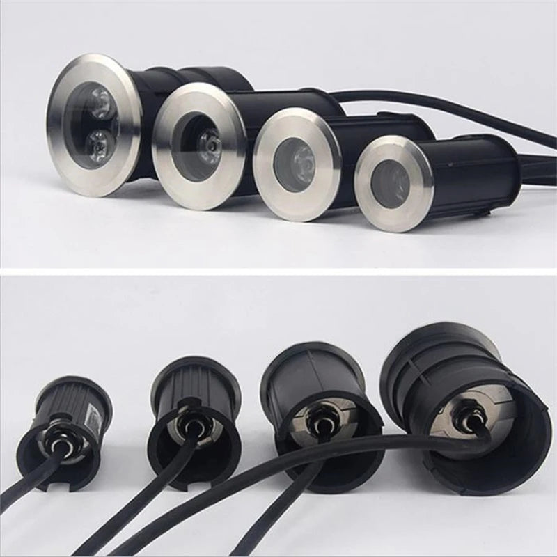Outdoor Floor Lights Underground Lights 1W LED Lights Embedded Waterproof Floor Spotlights Pool Bottom Lights Underwater Lights