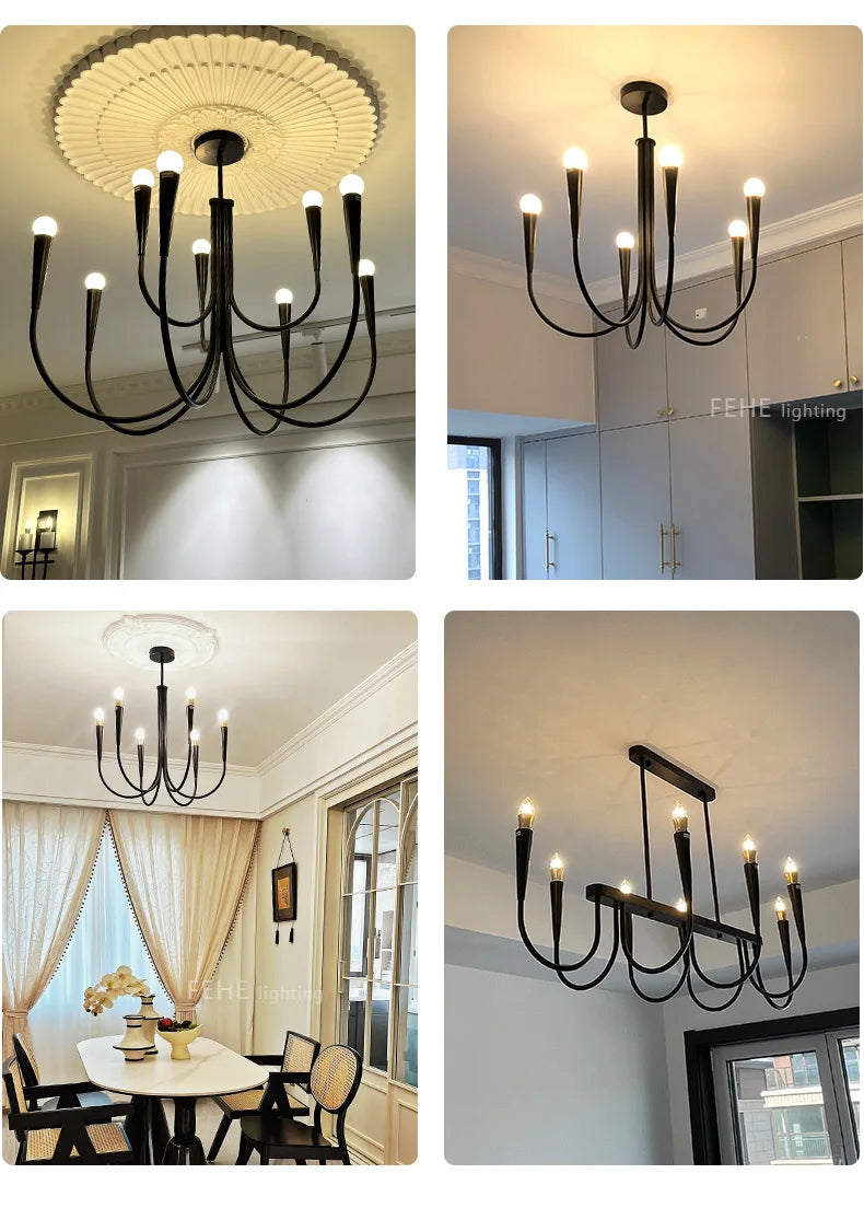 Dining Room Chandelier American Style Living Room Chandelier Living Room Home Decoration Lamp E14 Bulb Room Bedroom Chandelier