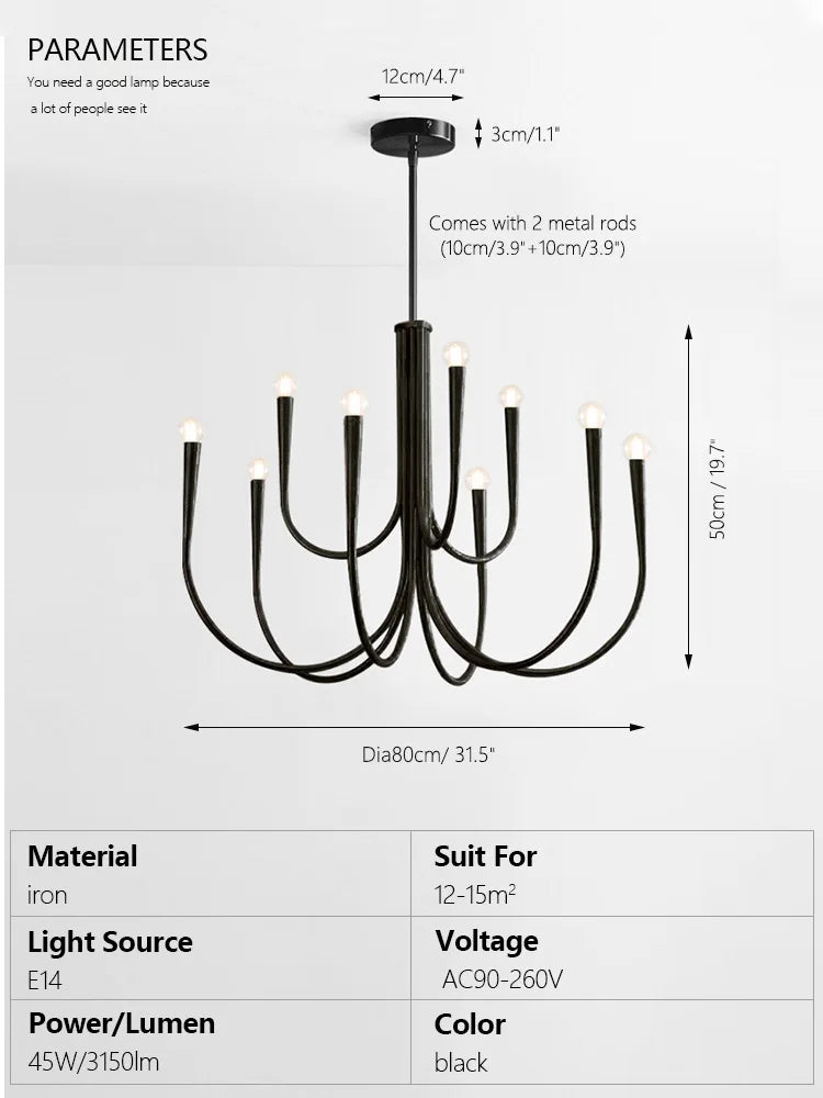 Dining Room Chandelier American Style Living Room Chandelier Living Room Home Decoration Lamp E14 Bulb Room Bedroom Chandelier