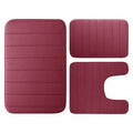 3 Pieces Memory Foam Bath Rugs Absorbent Bathroom Rugs Non-Slip Washable Bathroom Mats Bath Mats for Bathroom Floor Rugs Carpets
