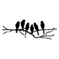 Bird Art On Branches Metal Wall Decor, Modern Wall Decor, Boys And Girls Room Kindergarten Bedroom Decor Lobby Wall Decor