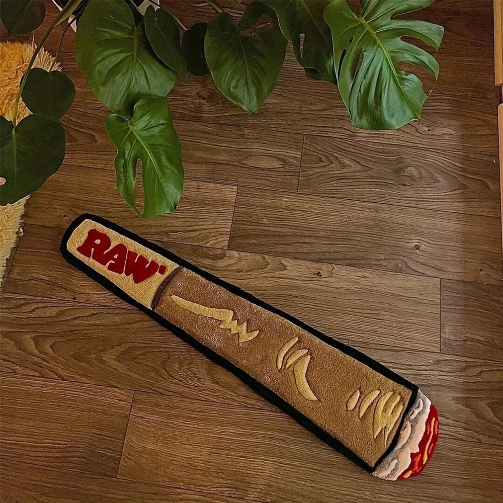VIKAMA Creative Decorative Rugs Smoking Cigar Floor Mats Cozy Warm Living Room Rugs Bedroom Bedside Rugs Home Decoration