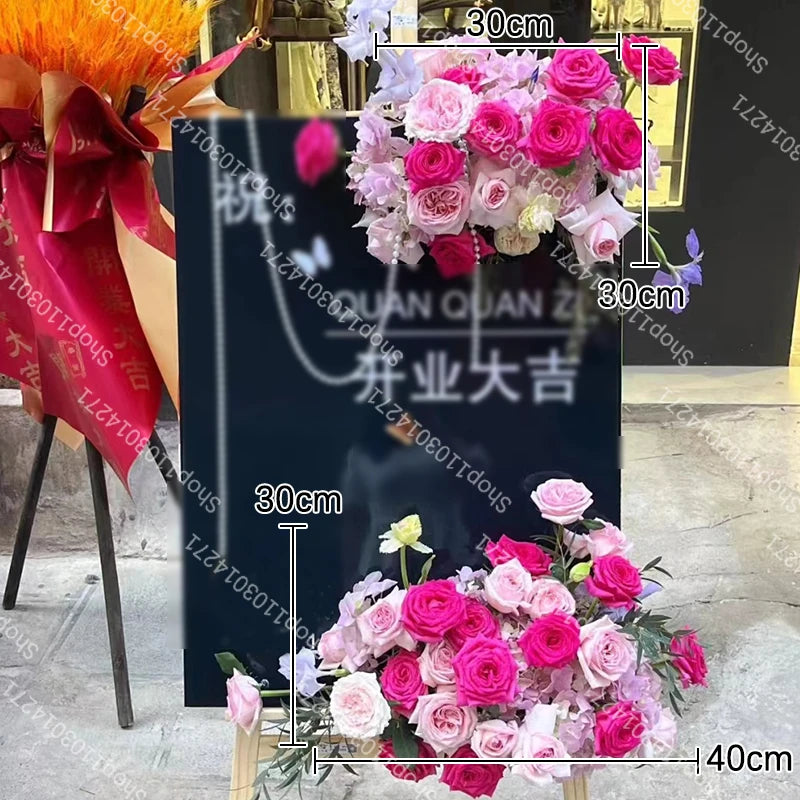 Artificial Flower Road Lead Floor Flower Row Welcome Sign Decor Wedding Hanging Flowers Row Centerpiece Party Decoration