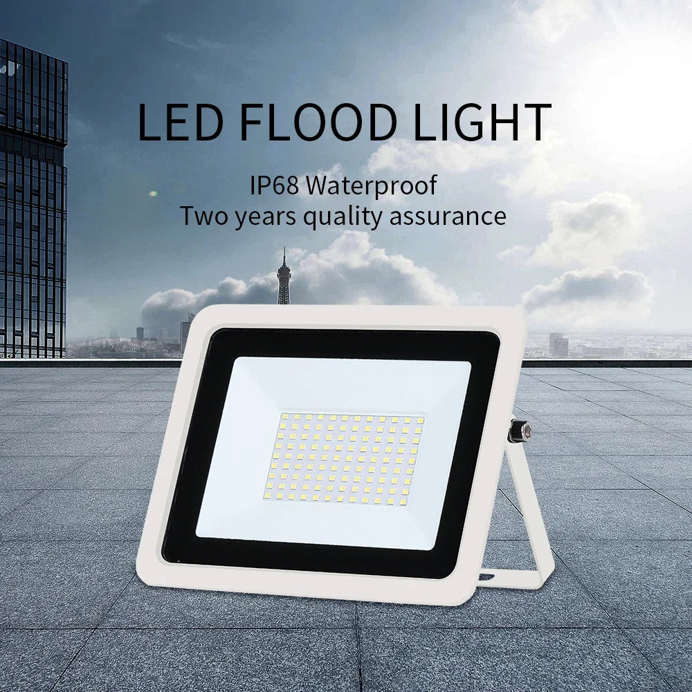 LED Flood Light 10W 20W 30W 50W 100W 220V IP68 Waterproof Outdoor Spotlight Garden Street Lamp Projector Lamp Wall LED Reflector