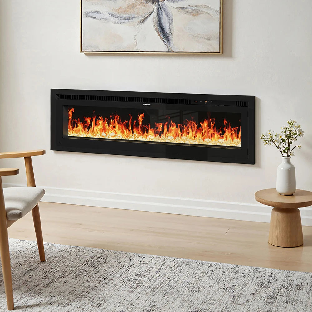 【Breeins】Electrical Fireplace with Remote, Home Decor 12 Vibrant Flame Colours, Adjustable Heating Modes, and Safety Features