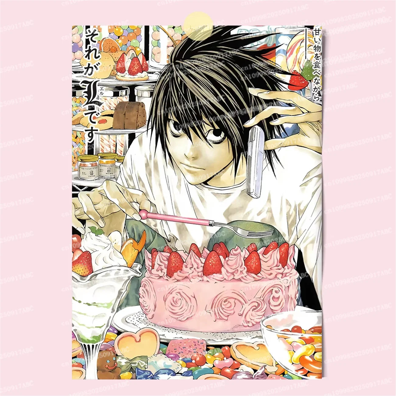 Home Tapestry Japanese Comics Death Note Frameless CanvasLight Yagami Comics Peripheral Misa Amane Indoor Room Decoration