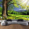 Forest tapestry Bohemian style wall hanging cloth, natural landscape murals used for art decoration in living rooms and bedrooms