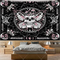 Skull Tapestry Trippy Mushroom Tapestry Snake Hippie Psychedelic Tapestry Aesthetic Moth Moon And Stars Tapestry Wall Hanging