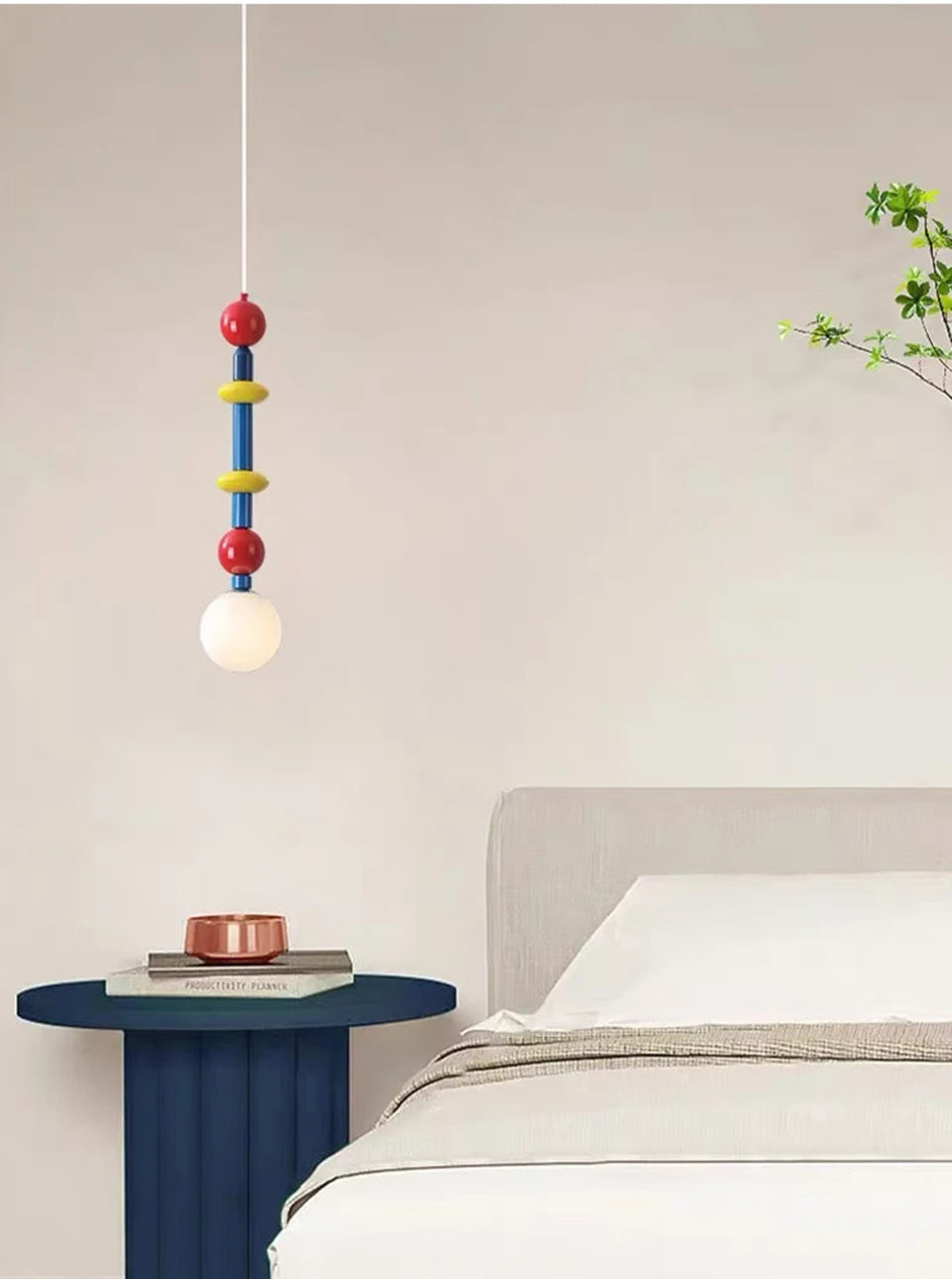 Nordic Macaron Pendant Lamp Memphis Room Pendant Light Designer Creative Glass Ceiling Lamp Children's Room Living Room Lights