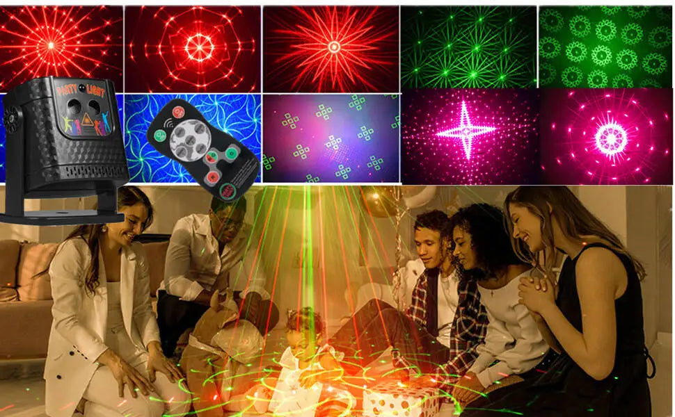 Party Lights, DJ Disco Lights, Strobe Lights, Projection Projector, USB-Powered Projector Lights, Home Atmosphere Lights