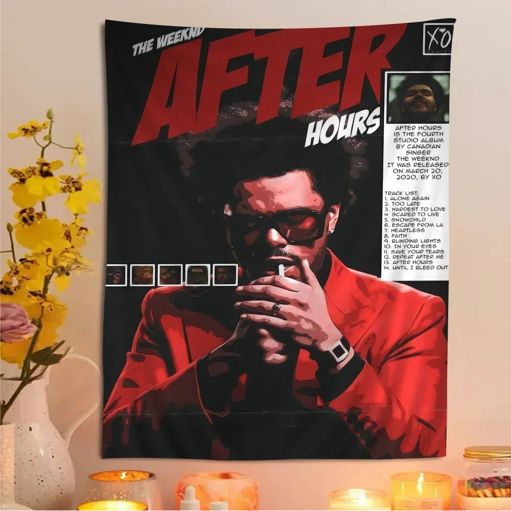 The Weeknd Tapestry Art Printing Art Science Fiction Room Home Decor Wall Art Decor