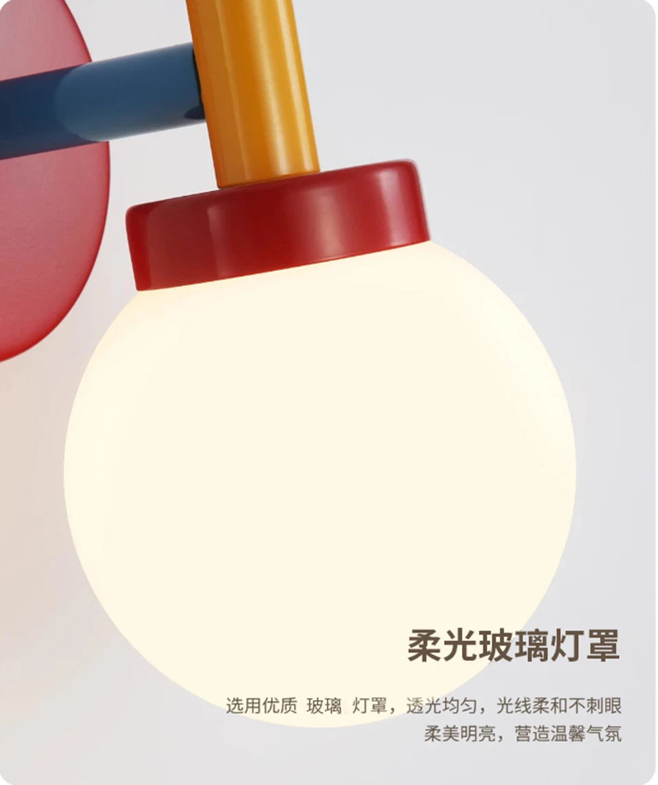 Nordic Macaron Pendant Lamp Memphis Room Pendant Light Designer Creative Glass Ceiling Lamp Children's Room Living Room Lights