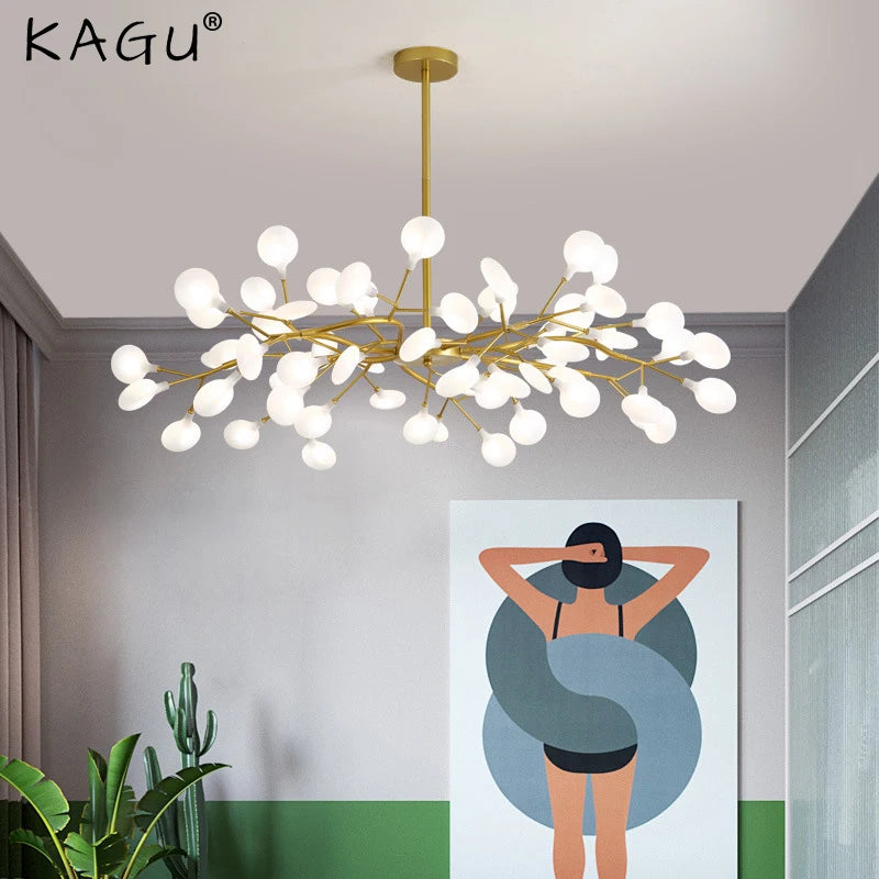 Modern LED Chandelier Living Room Bedroom Kitchen Nordic Gorgeous Firefly Lamp Home Indoor Lighting Luxurious Decor Hanging Lamp
