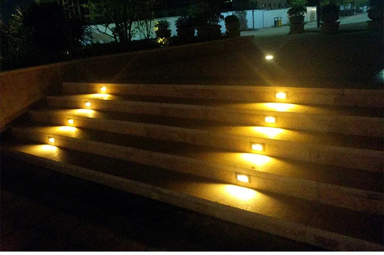 LED Deck Step Light 15Leds Underground Lamp Recessed Stair Paitio Ground Spot Light Floor Garden Landscape Wall Outdoor Lighting