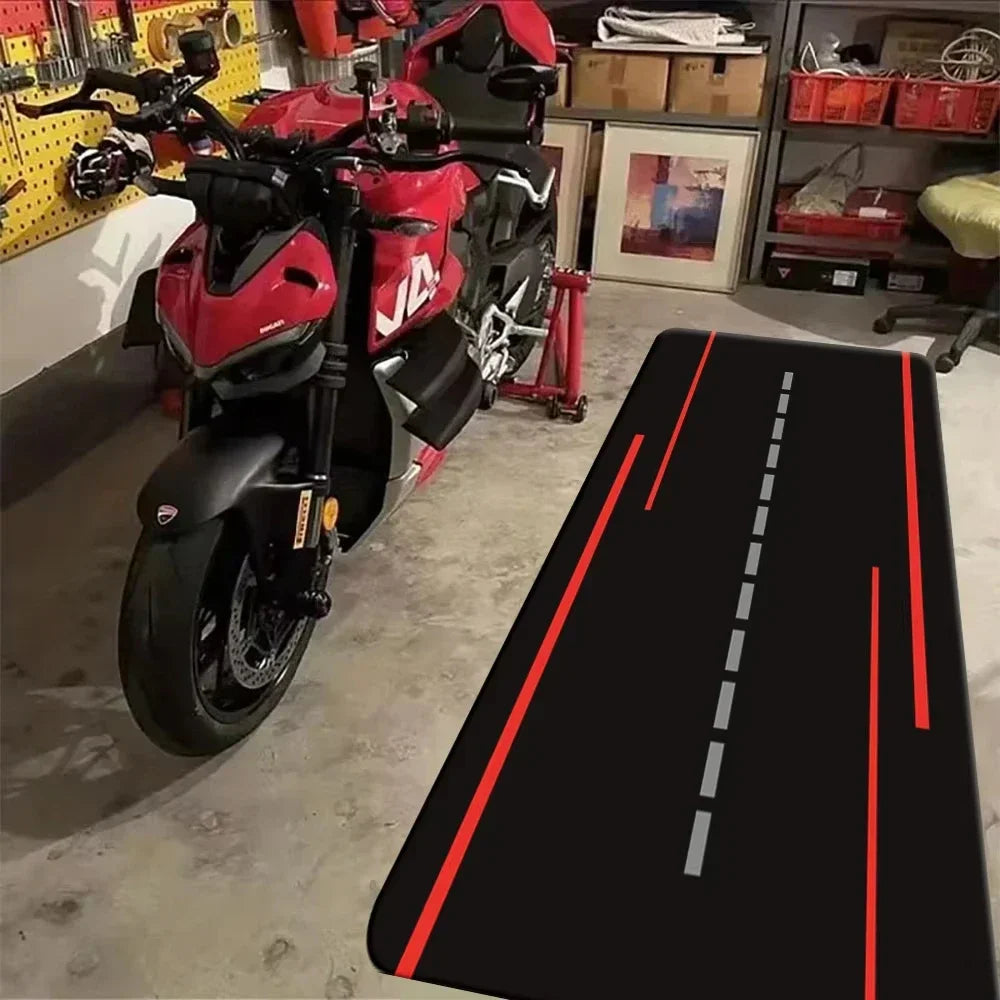 Modern Classic Motorcycle Display Rugs Garage Floor Mats Racing Motorcycle Mats Bedroom Rugs Non-slip Floor Decor Rugs Doormat