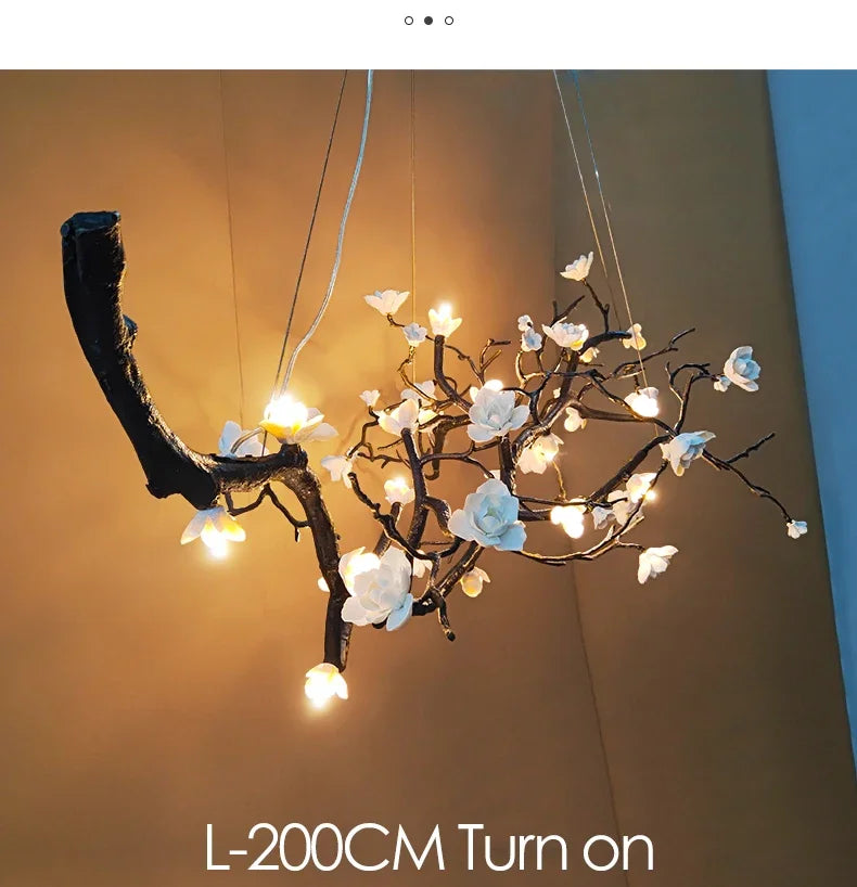 Nordic Branch LED Chandelier for Living Dining Room Coffee Tables Kitchen Bedroom Pendant Light Home Decor Lusters Luminaires