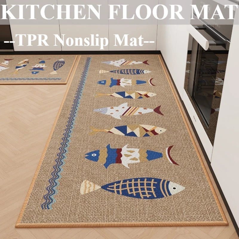Rugs for Kitchen Floor Mat Anti-slip Dirt-resistant Foot Mats Home Laundry Balcony Oil-proof Mats Washable Easy Clean Rug 양탄자
