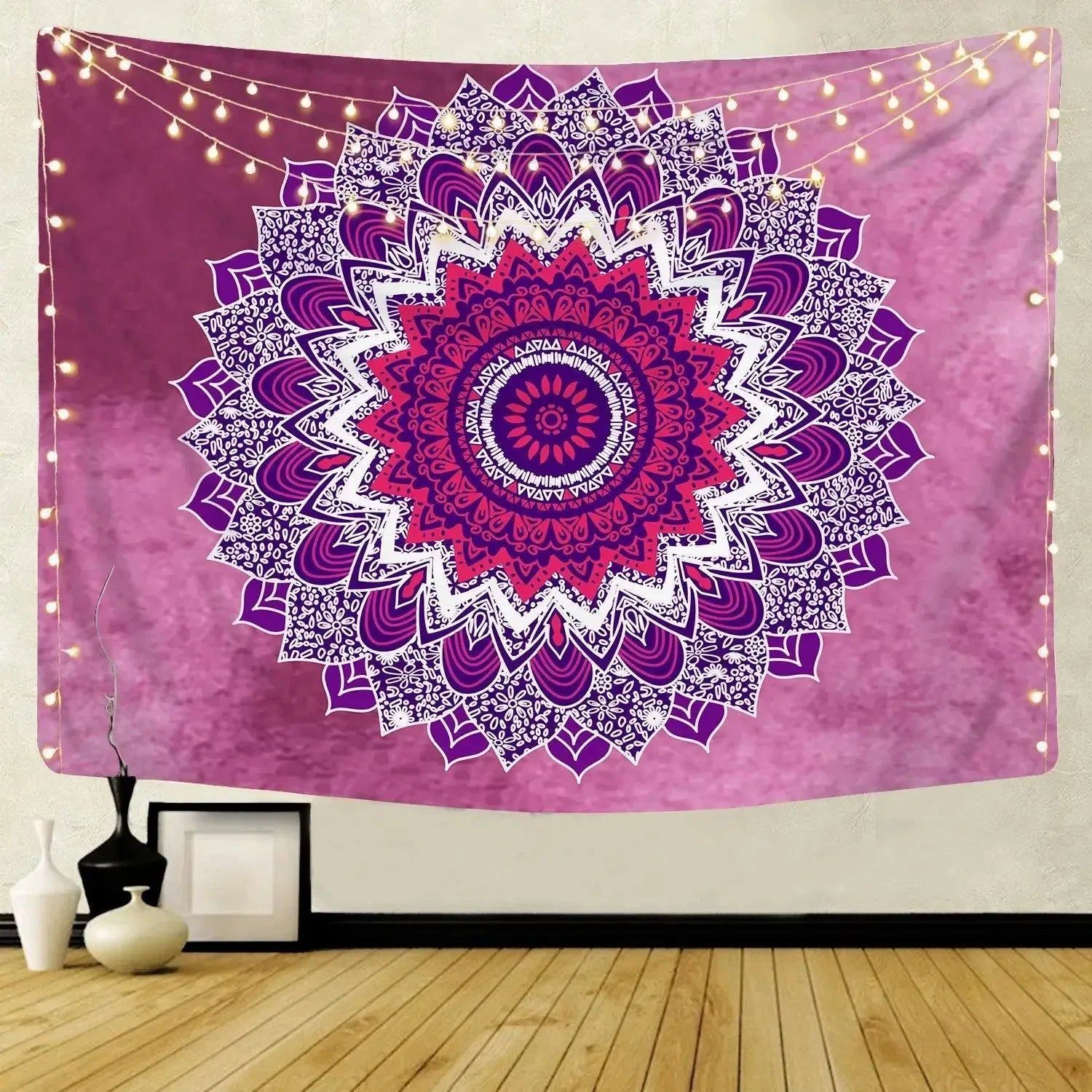 Bohemian Decorative Wall Cloth Tapestry Psychedelic Hippie Night Moon Tapestry Mandala Tapestry Indian Mandala
