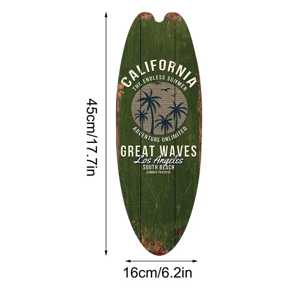 Surfboard Wooden Hanging Sign Ocean Decor Summer Decor Outdoor Decor Summer Theme Wall Decor Beach Signs for Home Cafe Bar Decor