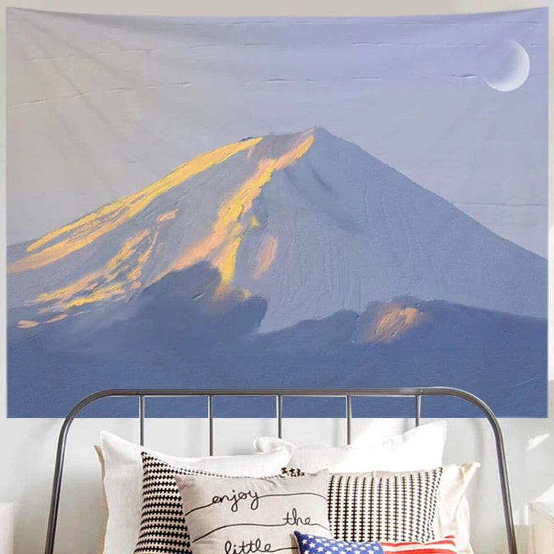 Ashou Oil Painting Scenery Tapestry Dorm Room Decoration Aesthetic Tapestry Wall Tapestry Decor Wall Hanging Tapestry Decoration