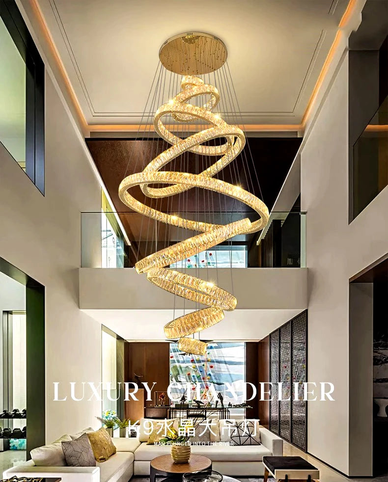 Modern home decor led lights pendant light lamps forstaircase Chandeliers for living room hanging light indoor lighting