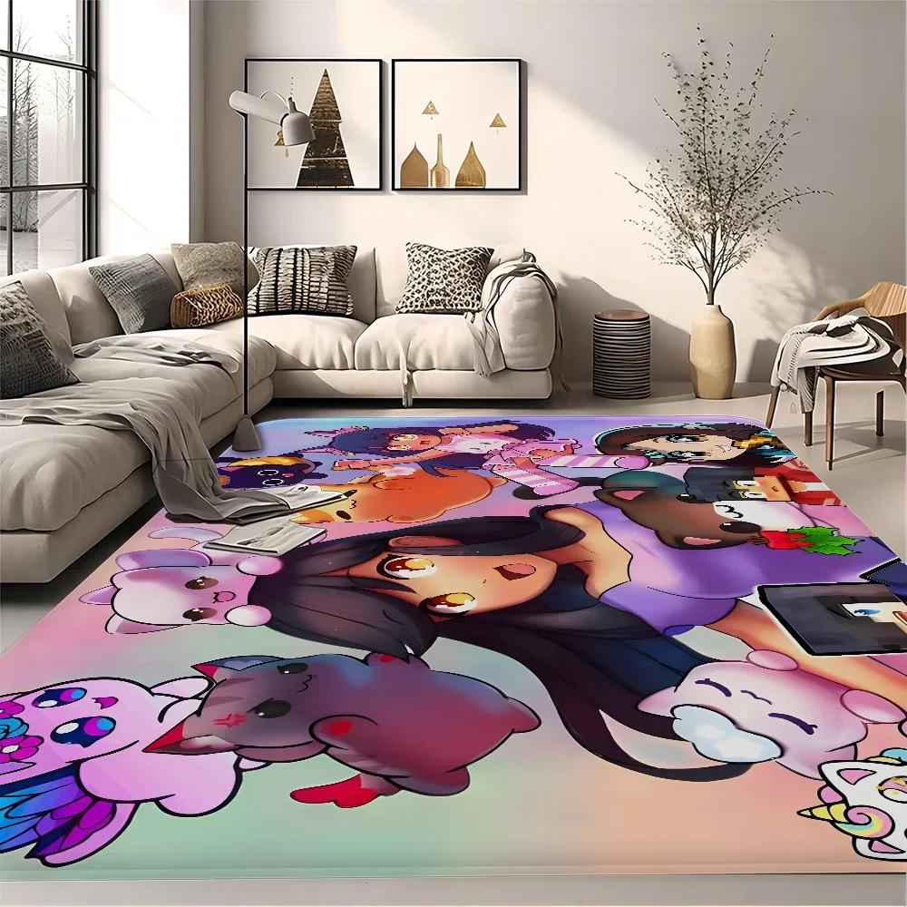 Cute Aphmau with Wings Long Rugs Cheaper Anti-slip Modern Living Room Balcony Printed Bedside Area Rugs