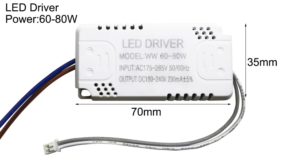 LED Driver 230mA 8-24w 24-40w 40-60w 60-80w 80-120w 100-150w LED Constant Current Driver Power Unit Supply LED Transformer