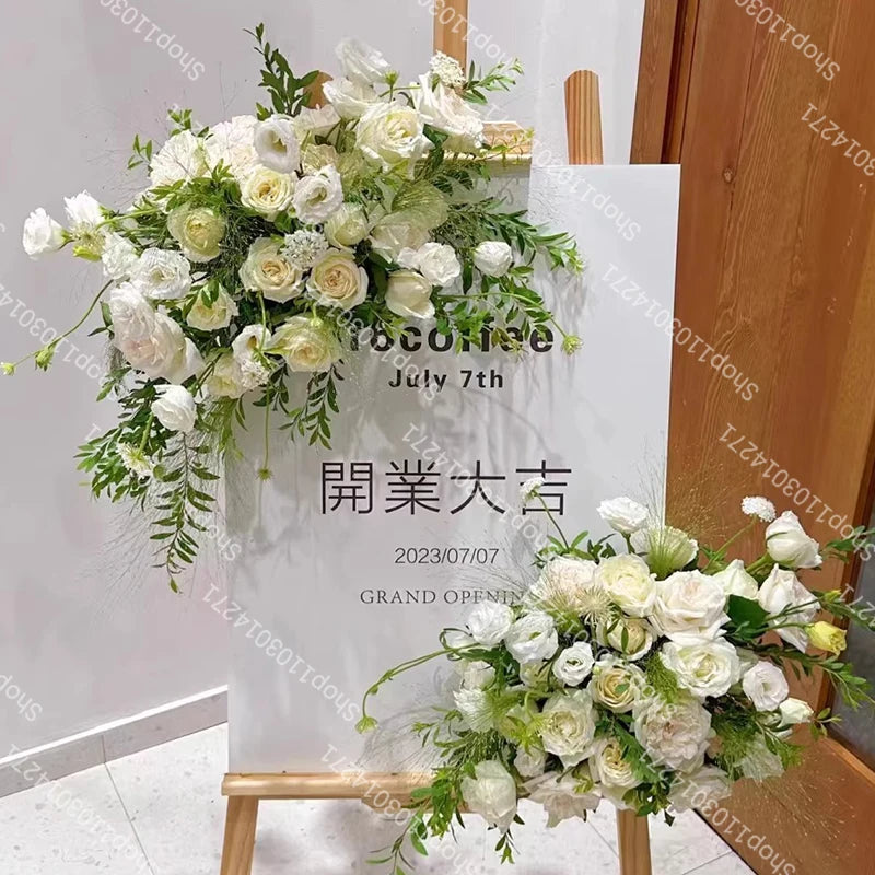 Artificial Flower Road Lead Floor Flower Row Welcome Sign Decor Wedding Hanging Flowers Row Centerpiece Party Decoration