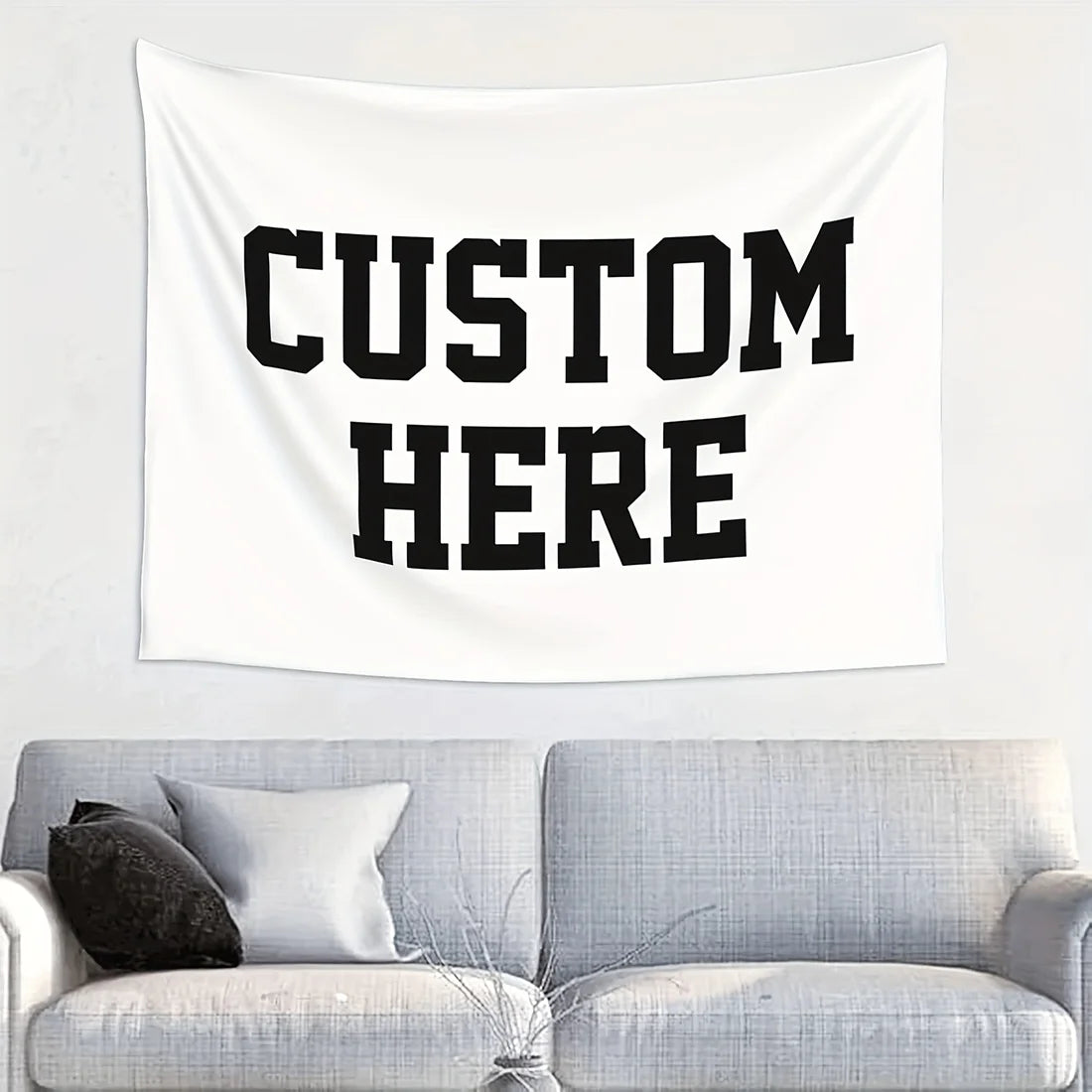 1Pc Custom Tapestry - Upload Images for Personalized Backgrounds and Photos & Text, Posters, Banners for Bedrooms, Anniversaries, Birthdays, Weddings, Mother's Day, Home Decor, Parties, Halloween, Thanksgiving Decorations, Bi
