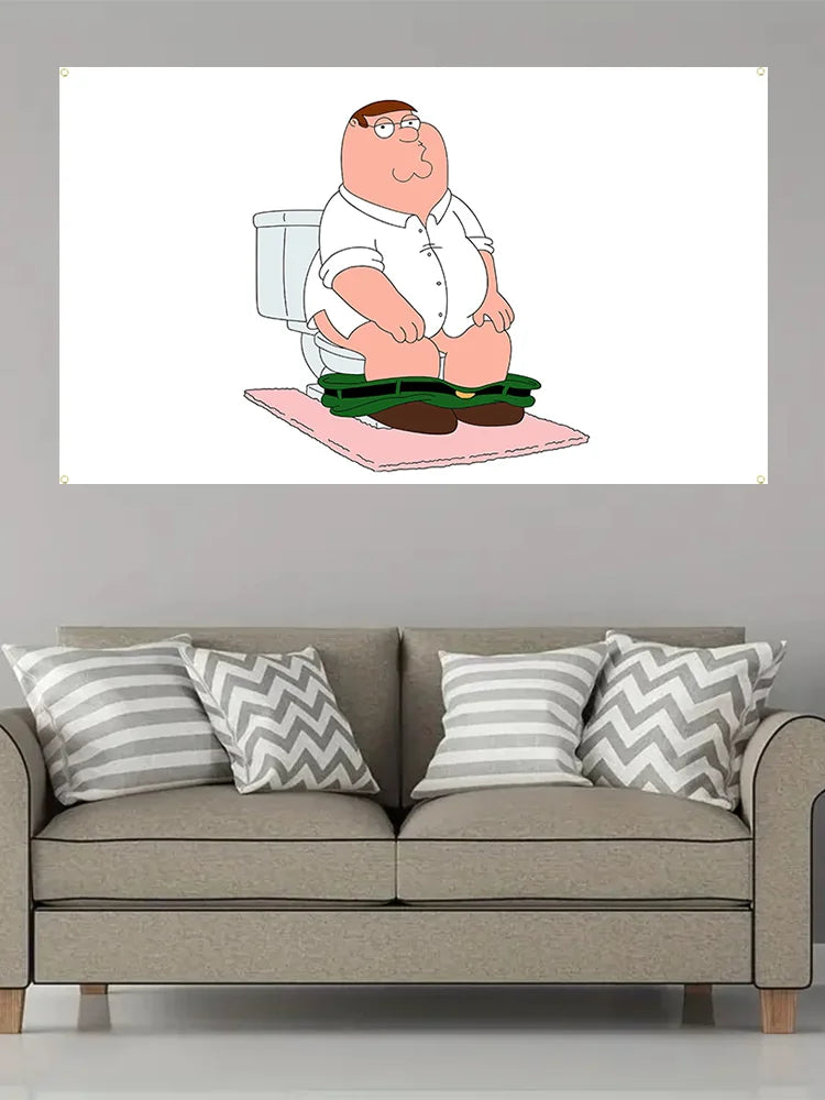 Peter Griffin Theme, A Bold And Stylish Patterned Tapestry, Perfect For Living Rooms, Bedrooms, And Offices As Home Decor