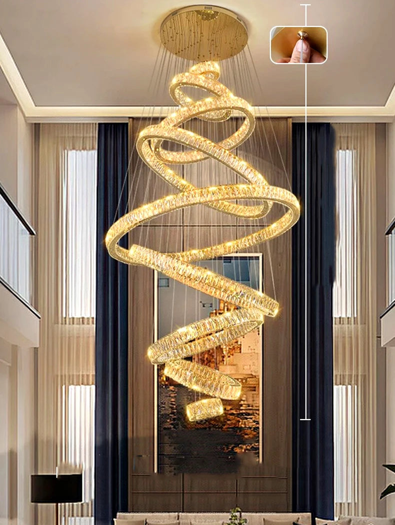 Modern home decor led lights pendant light lamps forstaircase Chandeliers for living room hanging light indoor lighting