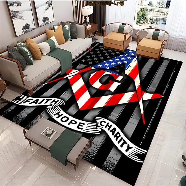 Freemasonry Modern Rugs home capital community freemason area rugs non-slip mats decorative personalized gift carpet door mat