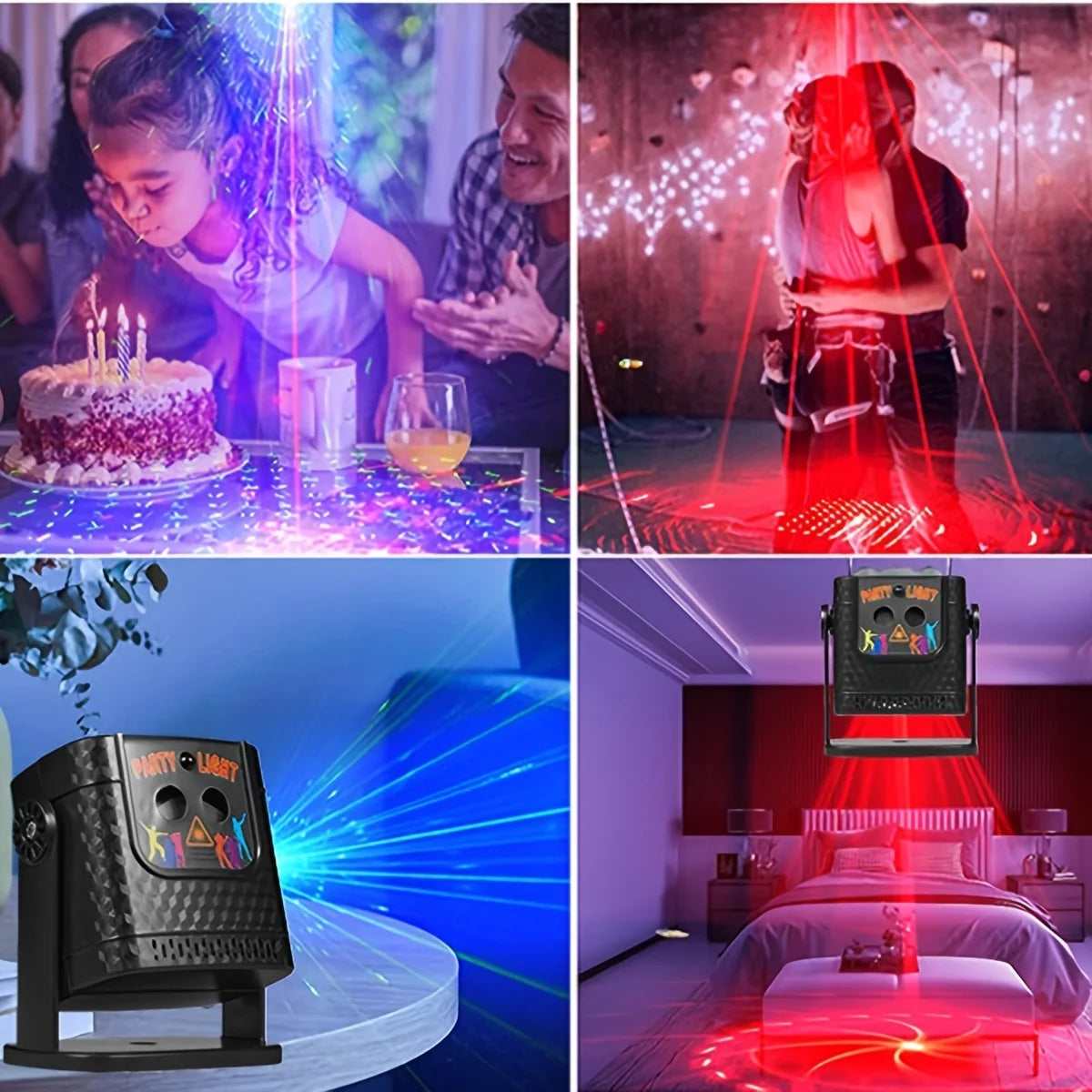 Party Lights, DJ Disco Lights, Strobe Lights, Projection Projector, USB-Powered Projector Lights, Home Atmosphere Lights
