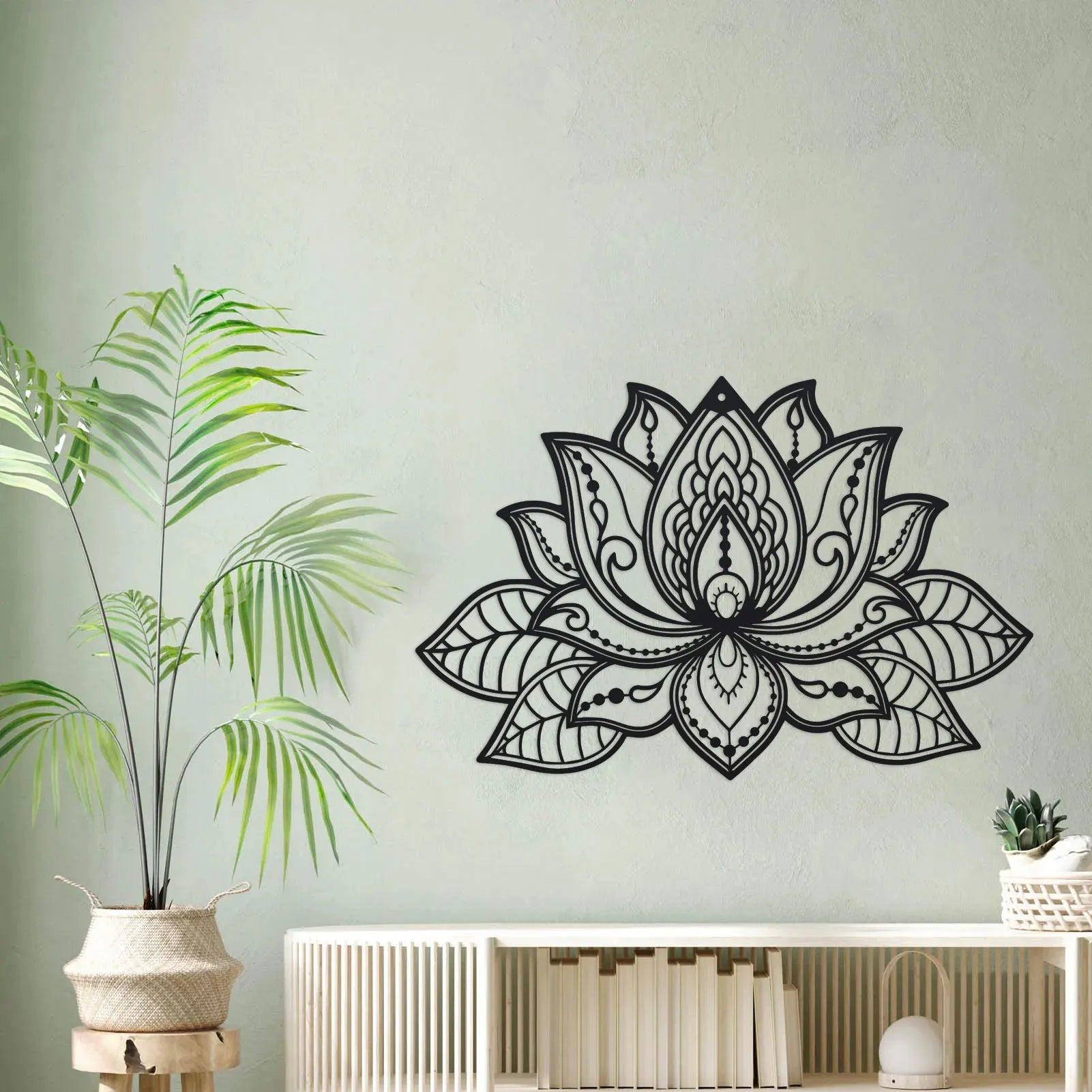 1Pc Metal Lotus Flower Mandala Wall Art, Metal Wall Decor, Meditation Room Decor, Lotus Wall Decor, Zen Decor, Yoga Gifts